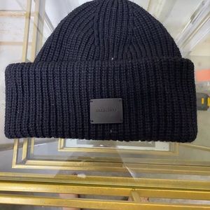 AllSaints Ribbed Black Beanie